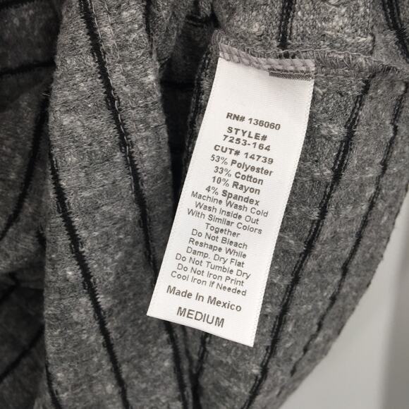 PST Project Social Square Neck Striped Knit Top Grey Black Size Medium NWT - Picture 6 of 6